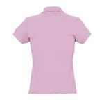 Polos com logo slim fit para mulher em algodão 170 g/m2 SOL'S Passion cor cor-de-rosa claro vista traseira