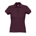 Polos com logo slim fit para mulher em algodão 170 g/m2 SOL'S Passion cor grená oitava vista