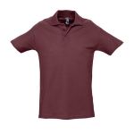 Polos personalizados de algodão ringspun 210 g/m2 SOL'S Spring cor bordeaux oitava vista