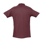 Polos personalizados de algodão ringspun 210 g/m2 SOL'S Spring cor bordeaux vista traseira