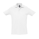 Polos personalizados de algodão ringspun 210 g/m2 SOL'S Spring cor branco nona vista