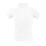 Polo de qualidade para mulher, algodão ringspun 210 g/m2 SOL'S People cor branco vista traseira