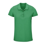 Polo personalizado de mulher em algodão orgânico 170 g/m2 Planet cor verde