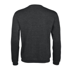 Sweatshirt de poliester e algodão de tacto suave 260 g/m2 SOL'S Spider cor cinzento-escuro vista traseira