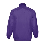 Casaco corta-vento unisexo impermeável e barato 210 g/m2 SOL'S Surf cor roxo vista traseira