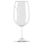 Copo de vinho reutilizável em Tritan com 225ml Wine cor transparente