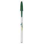 Canetas para brindes com tampa tinta azul BIC® Style Opaco cor verde