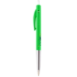 Caneta BIC personalizada com botão tinta preta BIC® M10® Clip cor verde