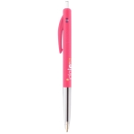 Caneta BIC personalizada com botão tinta preta BIC® M10® Clip cor cor-de-rosa