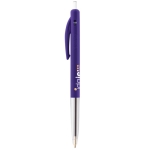 Caneta BIC personalizada com botão tinta preta BIC® M10® Clip cor azul-marinho