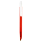 Caneta BIC® Media Clic Clear | Tinta azul cor vermelho