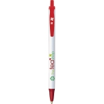 Canetas sustentáveis com tinta azul BIC® Clic Stic Ecolutions® cor vermelho