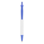 Caneta branca com detalhe colorido tinta azul BIC® Clic Stic Mini cor azul