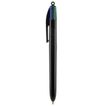 Caneta com logo barata de tinta quadricolor BIC® 4 Colours cor preto