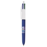 Caneta com logo barata de tinta quadricolor BIC® 4 Colours cor azul