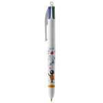 Caneta com logo barata de tinta quadricolor BIC® 4 Colours cor branco