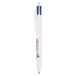 Caneta com logo barata de tinta quadricolor BIC® 4 Colours cor branco