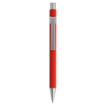 Esferográficas metálicas modernas tinta azul BIC® Metal Pro Soft cor vermelho