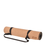 Tapete de yoga de cortiça personalizado com logo Yoga Cork cor bege vista principal