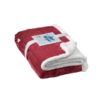 Manta polar personalizável com forro sherpa 225 g/m2 Sankt Moritz cor bordeaux