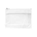 Bolsa de viagem prática de plástico com fecho de correr Zipper cor branco primeira vista