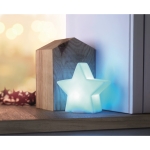 Estrela com luz de plástico promocional para decoração Luminosa Star cor branco segunda vista conjunto