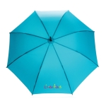 Guarda-chuva automático grande com materiais reciclados ø103 Aware RPET cor azul-claro vista com logo