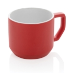 Caneca promocional de cerâmica de design moderno de 350ml Modern cor vermelho