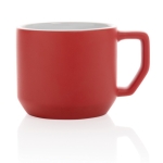 Caneca promocional de cerâmica de design moderno de 350ml Modern cor vermelho segunda vista