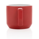 Caneca promocional de cerâmica de design moderno de 350ml Modern cor vermelho quarta vista