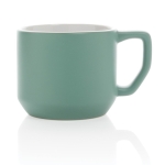 Caneca promocional de cerâmica de design moderno de 350ml Modern cor verde segunda vista