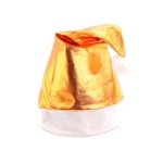 Gorro de Natal de poliéster com acabamento metalizado Santa Shiny cor dourado quinta vista