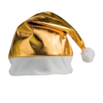 Gorro de Natal de poliéster com acabamento metalizado Santa Shiny cor dourado quinta vista