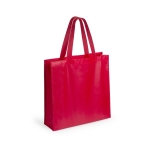 Saco de non-woven laminado de acabamento mate 110 g/m2 Holdall cor vermelho primeira vista