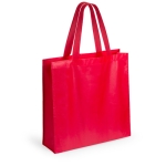 Saco de non-woven laminado de acabamento mate 110 g/m2 Holdall cor vermelho