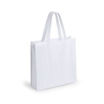 Saco de non-woven laminado de acabamento mate 110 g/m2 Holdall cor branco primeira vista