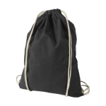 Mochila personalizada de cordão e de algodão 100 g/m² Duo Cotton cor preto