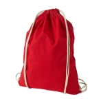 Mochila personalizada de cordão e de algodão 100 g/m² Duo Cotton cor vermelho