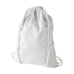 Mochila personalizada de cordão e de algodão 100 g/m² Duo Cotton cor branco