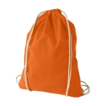 Mochila personalizada de cordão e de algodão 100 g/m² Duo Cotton cor cor-de-laranja