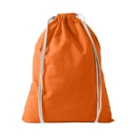 Mochila personalizada de cordão e de algodão 100 g/m² Duo Cotton cor cor-de-laranja segunda vista frontal