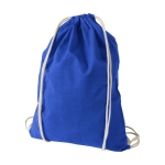 Mochila personalizada de cordão e de algodão 100 g/m² Duo Cotton cor azul real