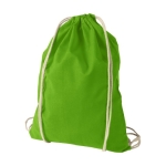 Mochila personalizada de cordão e de algodão 100 g/m² Duo Cotton cor verde-lima