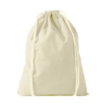 Mochila personalizada de cordão e de algodão 100 g/m² Duo Cotton cor natural segunda vista frontal