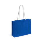 Saco de juta personalizado em cor atrativa resistente 10kg Jute Colors cor azul primeira vista