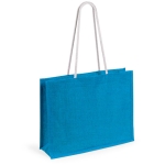 Saco de juta personalizado em cor atrativa resistente 10kg Jute Colors cor azul