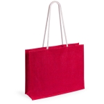 Saco de juta personalizado em cor atrativa resistente 10kg Jute Colors cor vermelho