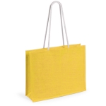 Saco de juta personalizado em cor atrativa resistente 10kg Jute Colors cor amarelo