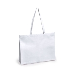 Saco de asas compridas de non-woven com fole 80 g/m2 Fifth Avenue XL cor branco primeira vista