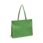 Saco de asas compridas de non-woven com fole 80 g/m2 Fifth Avenue XL cor verde primeira vista